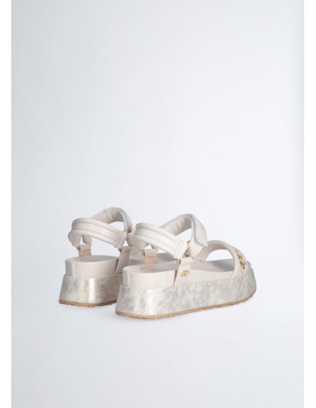 Sandali Liu Jo bianchi con platform laminato e dettaglio chain  | Mari
