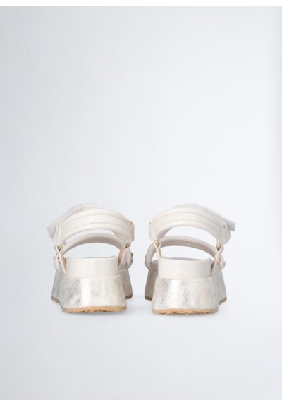 Sandali Liu Jo bianchi con platform laminato e dettaglio chain  | Mari