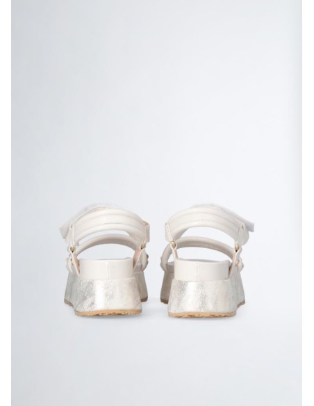 Sandali Liu Jo bianchi con platform laminato e dettaglio chain  | Mari