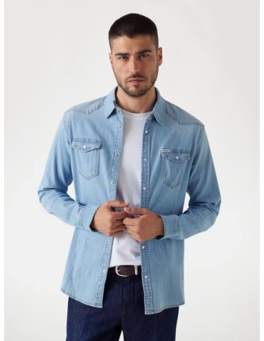 Guess Camicia jeans slim fit in cotone elasticizzato  | Mariadesole.it