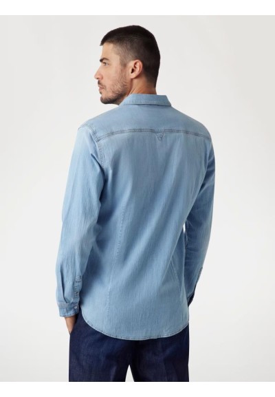 Guess Camicia jeans slim fit in cotone elasticizzato  | Mariadesole.it