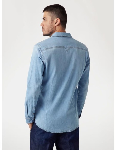 Guess Camicia jeans slim fit in cotone elasticizzato  | Mariadesole.it