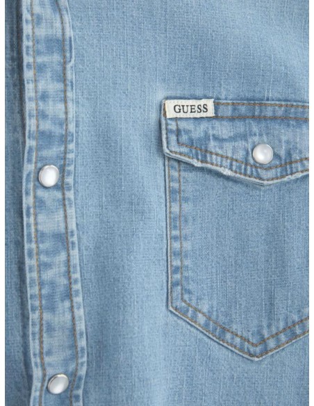 Guess Camicia jeans slim fit in cotone elasticizzato  | Mariadesole.it