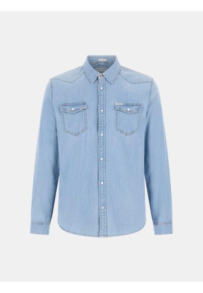 Guess Camicia jeans slim fit in cotone elasticizzato  | Mariadesole.it