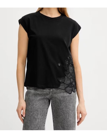 Marciano Guess T-shirt in cotone con applicazione decorativa  | Mariad