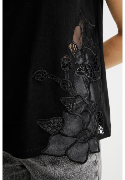 Marciano Guess T-shirt in cotone con applicazione decorativa  | Mariad