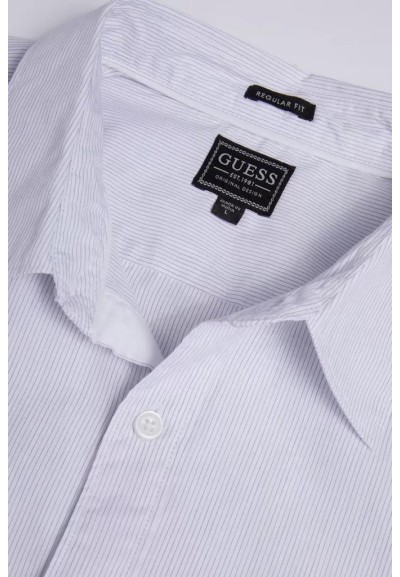 Guess Uomo Camicia a Manica Lunga Port Stripe  | Mariadesole.it