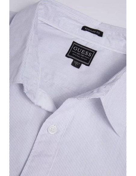 Guess Uomo Camicia a Manica Lunga Port Stripe  | Mariadesole.it