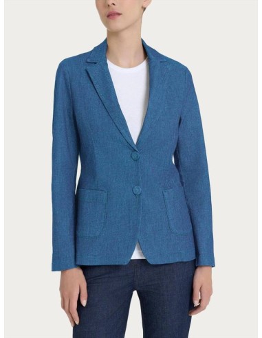 RAGNO Giacca blazer donna due bottoni in light denim  | Mariadesole.it