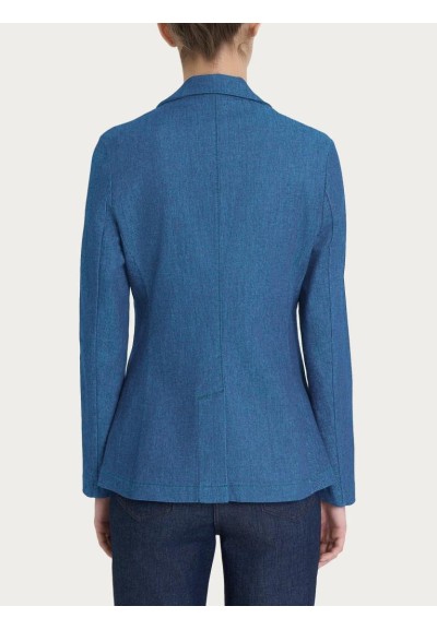 RAGNO Giacca blazer donna due bottoni in light denim  | Mariadesole.it
