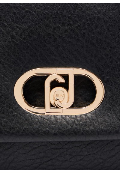 Liu Jo Borsa donna LaPuffy grande nera con tracolla e manico a catena 