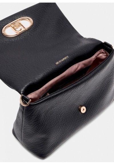 Liu Jo Borsa donna LaPuffy grande nera con tracolla e manico a catena 