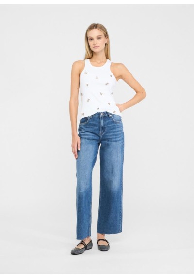 Liu Jo Jeans donna wide leg a vita bassa in denim blu  | Mariadesole.i