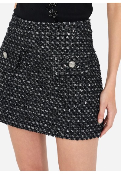 Liu Jo Minigonna donna in bouclé con paillettes  | Mariadesole.it