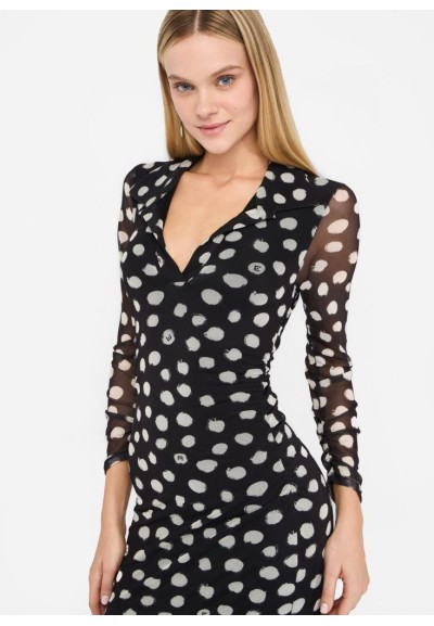 Liu Jo Abito lungo a pois in jersey stretch  | Mariadesole.it