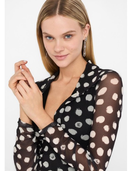 Liu Jo Abito lungo a pois in jersey stretch  | Mariadesole.it