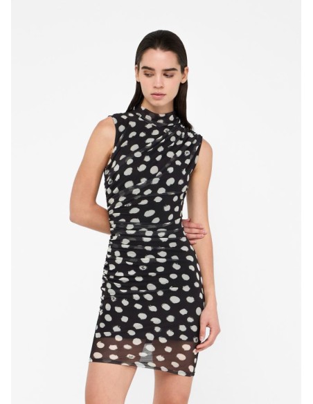 Abito corto a pois in jersey stretch Liu Jo Donna  | Mariadesole.it