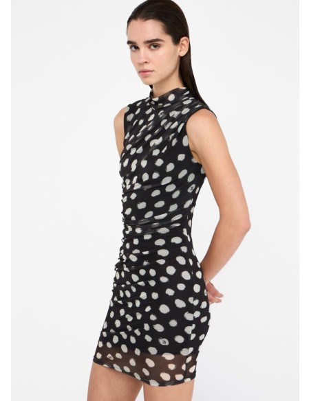 Abito corto a pois in jersey stretch Liu Jo Donna  | Mariadesole.it