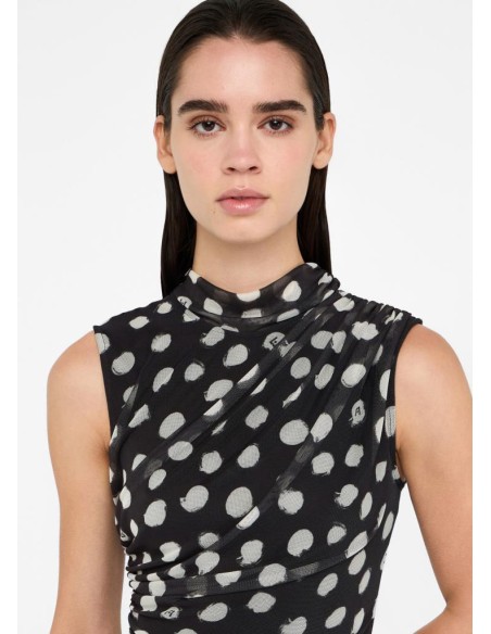 Abito corto a pois in jersey stretch Liu Jo Donna  | Mariadesole.it