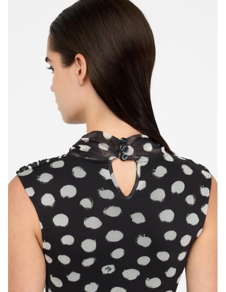 Abito corto a pois in jersey stretch Liu Jo Donna  | Mariadesole.it