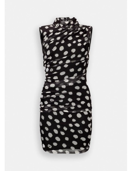 Abito corto a pois in jersey stretch Liu Jo Donna  | Mariadesole.it