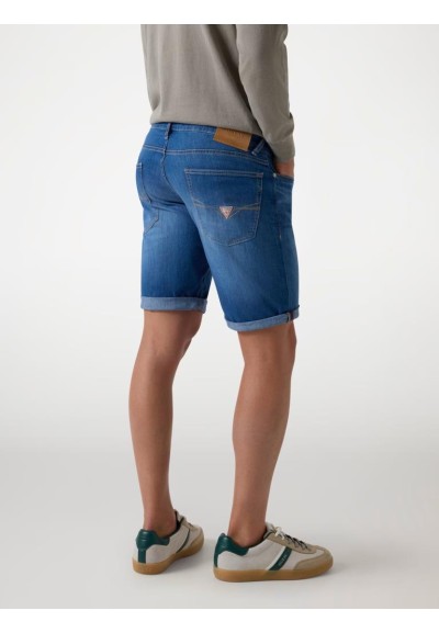 Shorts jeans uomo slim fit in denim stretch Guess  | Mariadesole.it