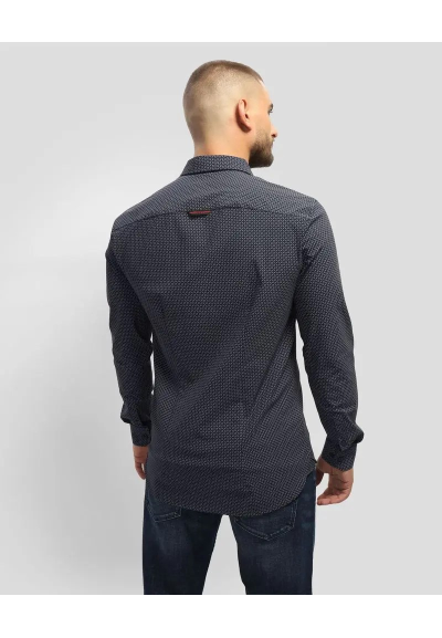 Camicia uomo Guess in tessuto stretch con motivo a rombi  | Mariadesol