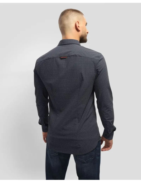 Camicia uomo Guess in tessuto stretch con motivo a rombi  | Mariadesol