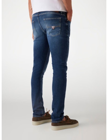 Jeans skinny Guess uomo Chris in denim stretch blu scuro  | Mariadesol