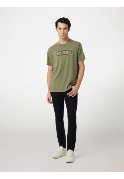 Jeans uomo skinny Guess Chris in denim nero bi-stretch  | Mariadesole.