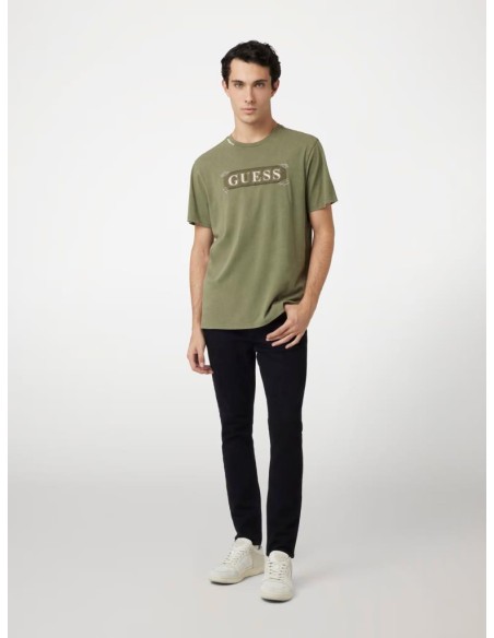 Jeans uomo skinny Guess Chris in denim nero bi-stretch  | Mariadesole.