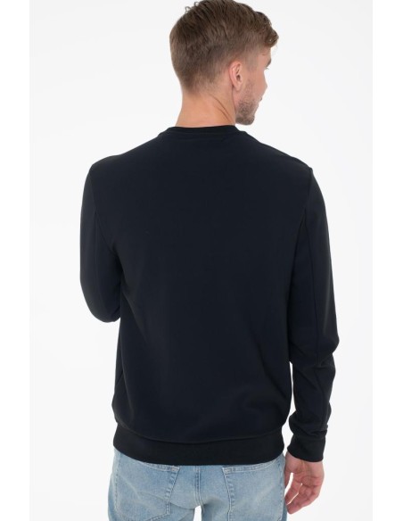 Felpa uomo Guess girocollo con logo minimal e vestibilità comoda  | Ma