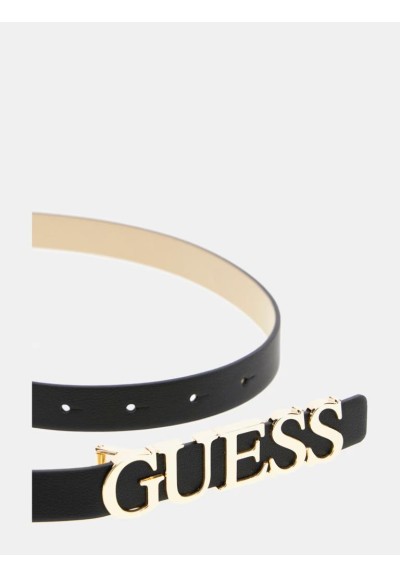 Cintura donna Guess Lefia simil pelle con fibbia scritta logo oro pall
