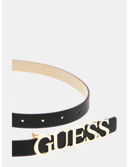 Cintura donna Guess Lefia simil pelle con fibbia scritta logo oro pall