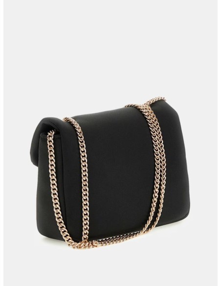 Mini tracolla donna Guess Prue in satin con scritta logo gioiello e me