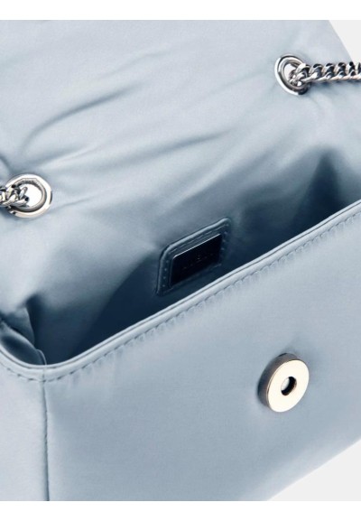 Mini tracolla donna Guess Prue in satin con scritta logo gioiello e me