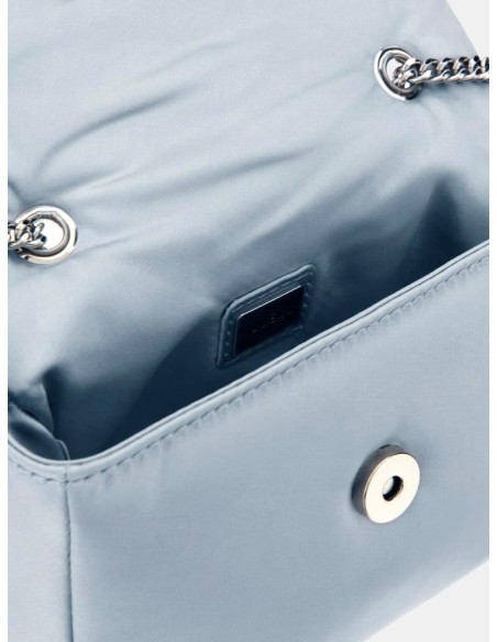 Mini tracolla donna Guess Prue in satin con scritta logo gioiello e me