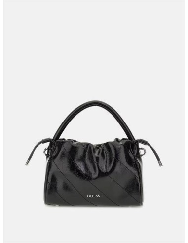 Mini borsa a mano Guess Amys in simil pelle con logo in metallo e trac