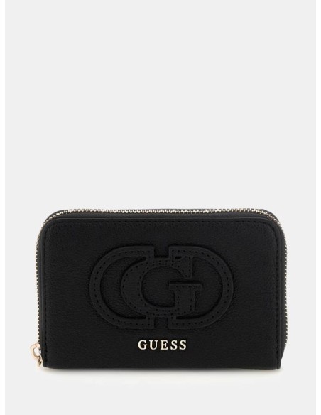 Portafoglio Guess Calebra con logo e zip dorata in simil pelle  | Mari