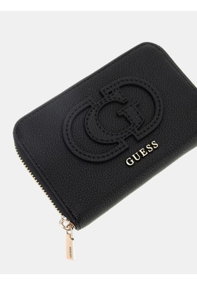 Portafoglio Guess Calebra con logo e zip dorata in simil pelle  | Mari