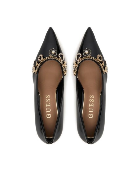 Décolleté Donna Guess a Punta con Tacco a Spillo e Dettagli Oro  | Mar