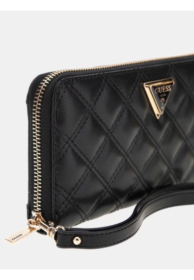 Maxi Portafoglio Donna Guess Giully Trapuntato con Logo e Zip Oro  | M