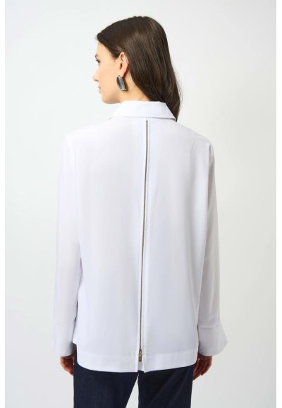 Camicetta Donna Joseph Ribkoff in Popeline con Bottoni Oro e Zip Poste