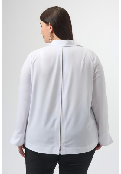 Camicetta Donna Joseph Ribkoff in Popeline con Bottoni Oro e Zip Poste