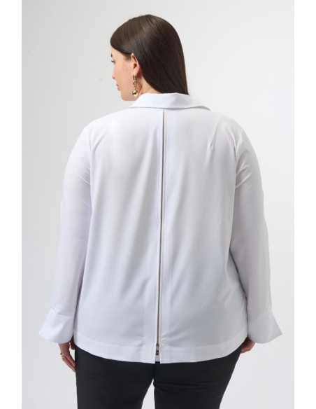 Camicetta Donna Joseph Ribkoff in Popeline con Bottoni Oro e Zip Poste