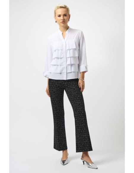 Camicetta Donna Joseph Ribkoff in Popeline Elasticizzato con Volant e 