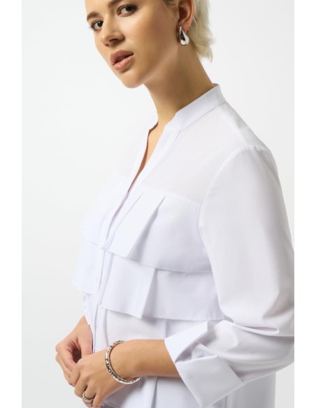 Camicetta Donna Joseph Ribkoff in Popeline Elasticizzato con Volant e 