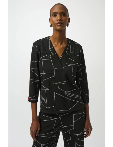 Maglia Donna Joseph Ribkoff Squadrata con Stampa Astratta e Dettagli i