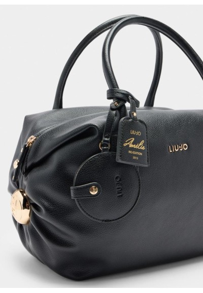 Borsa Grande Donna Liu Jo Nera con Charm e Tracolla Rimovibile  | Mari
