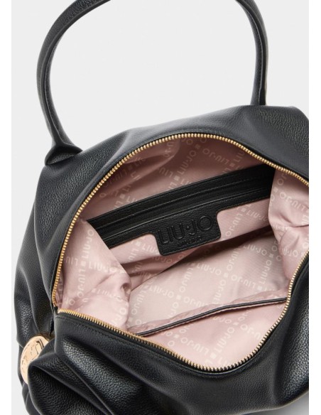 Borsa Grande Donna Liu Jo Nera con Charm e Tracolla Rimovibile  | Mari